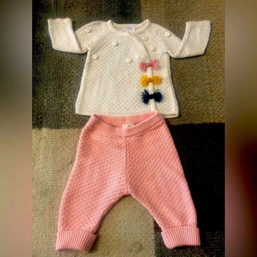 Mudpie matching knit set 6 months